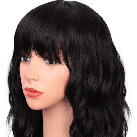 Sheer 14inch Natural Black Bang Wigs